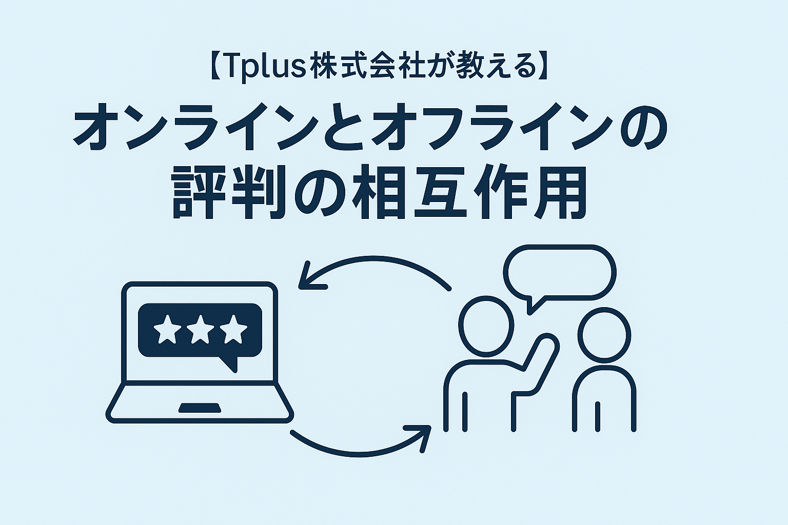 【Tplus株式会社が教える】オンラインとオフラインの評判の相互作用